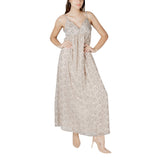 Only Beige Recycled Polyester Long Dress