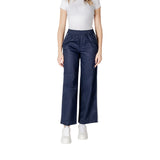Only Blue Cotton Casual Pants