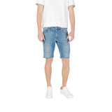 Jeckerson Light Blue Cotton Bermuda Shorts