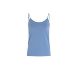 Morgan De Toi Blue Cotton Tank Tops