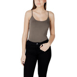 Morgan De Toi Green Cotton Tank Tops