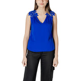 Morgan De Toi Blue Polyester Tank Tops