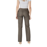 Morgan De Toi Green Cotton Casual Pants