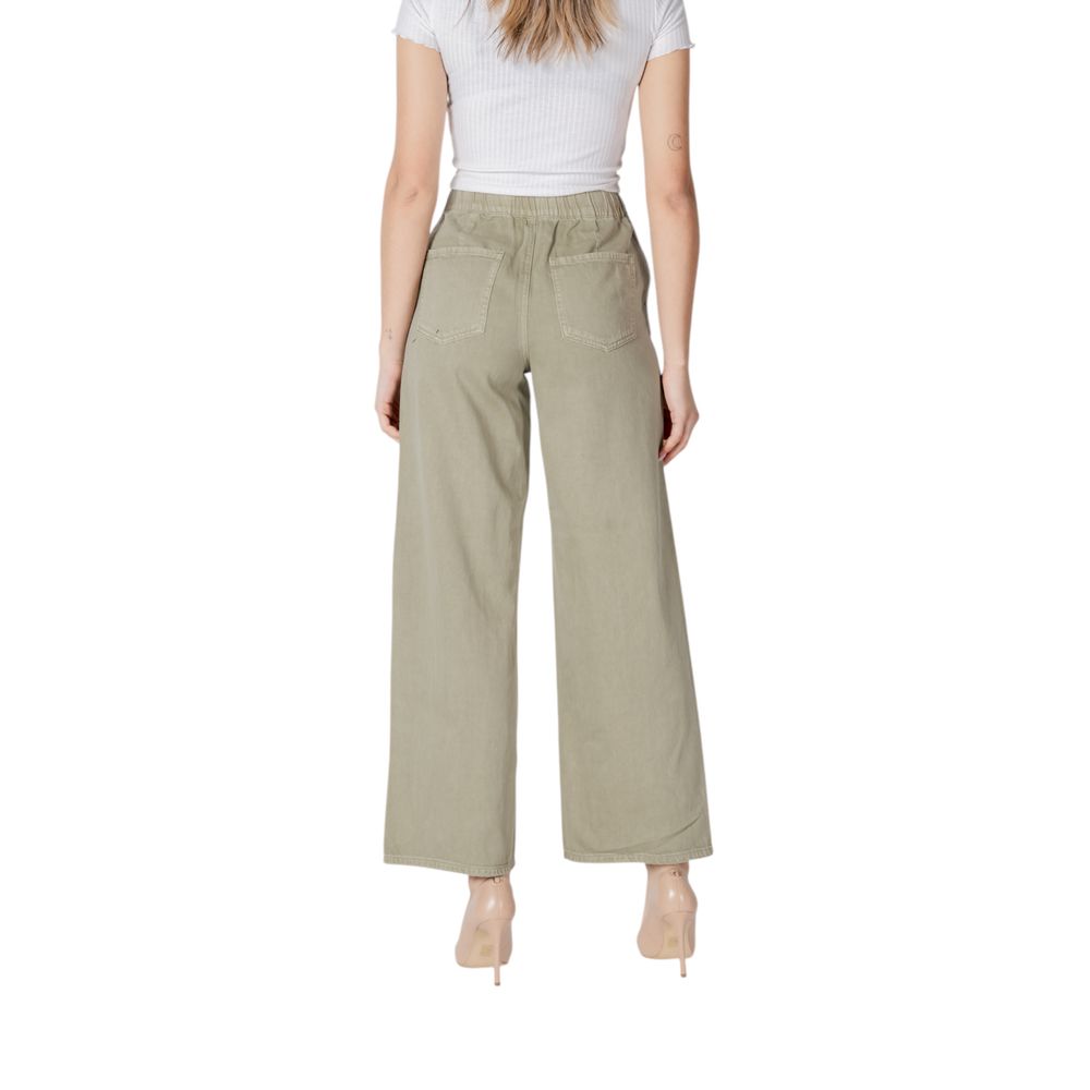 Only Green Cotton Casual Pants