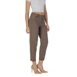 Street One Brown Polyester Casual Pants