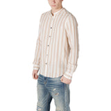 Gianni Lupo Beige Cotton Pattern Shirt