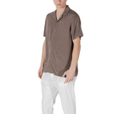 Gianni Lupo Brown Viscose Shortsleeve Shirt