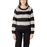 Jacqueline De Yong Black And White Marabou Sweatshirt