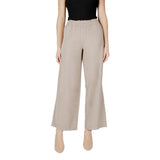 Only Beige Viscose Casual Pants