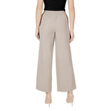 Only Beige Viscose Casual Pants