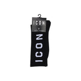 Icon Black Cotton Socks