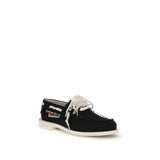 Dsquared² Black Cotton Slip-On Loafers