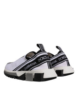 Dolce & Gabbana Black White Slip On Sorrento Sneakers Shoes