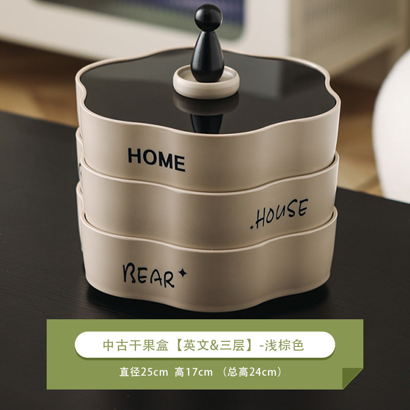 Elegant Multi-Layer Rotating Snack Organizer Tray