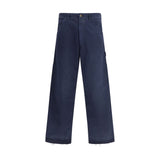 Margiela Blue Cotton Casual Pants