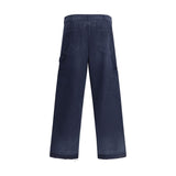 Margiela Blue Cotton Casual Pants