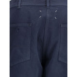 Margiela Blue Cotton Casual Pants