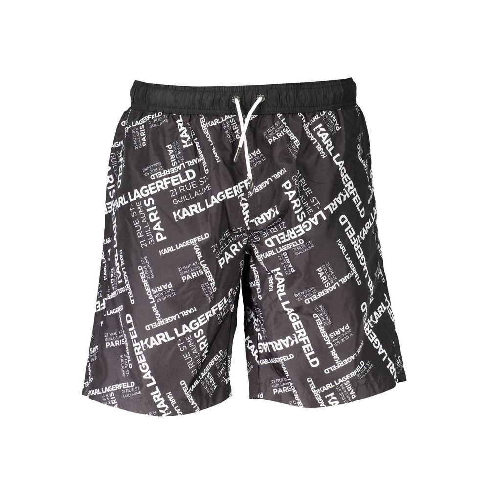 Karl Lagerfeld Nero Polyester Men Swimwear Boxer