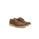 Cerruti 1881 Brown Calfskin Men Derby Shoe