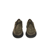 Cerruti 1881 Green Calfskin Men Derby Shoe