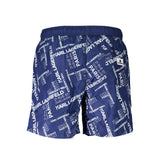 Karl Lagerfeld Blue Polyester Men's Swim Boxer