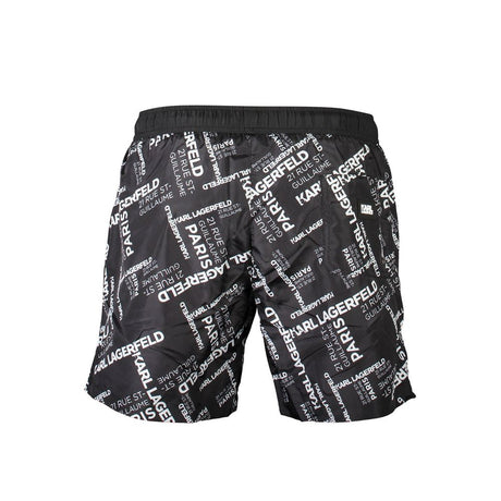 Karl Lagerfeld Black Polyester Men's Swim Boxer