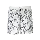 Karl Lagerfeld Bianco Polyester Men's Swim Boxer