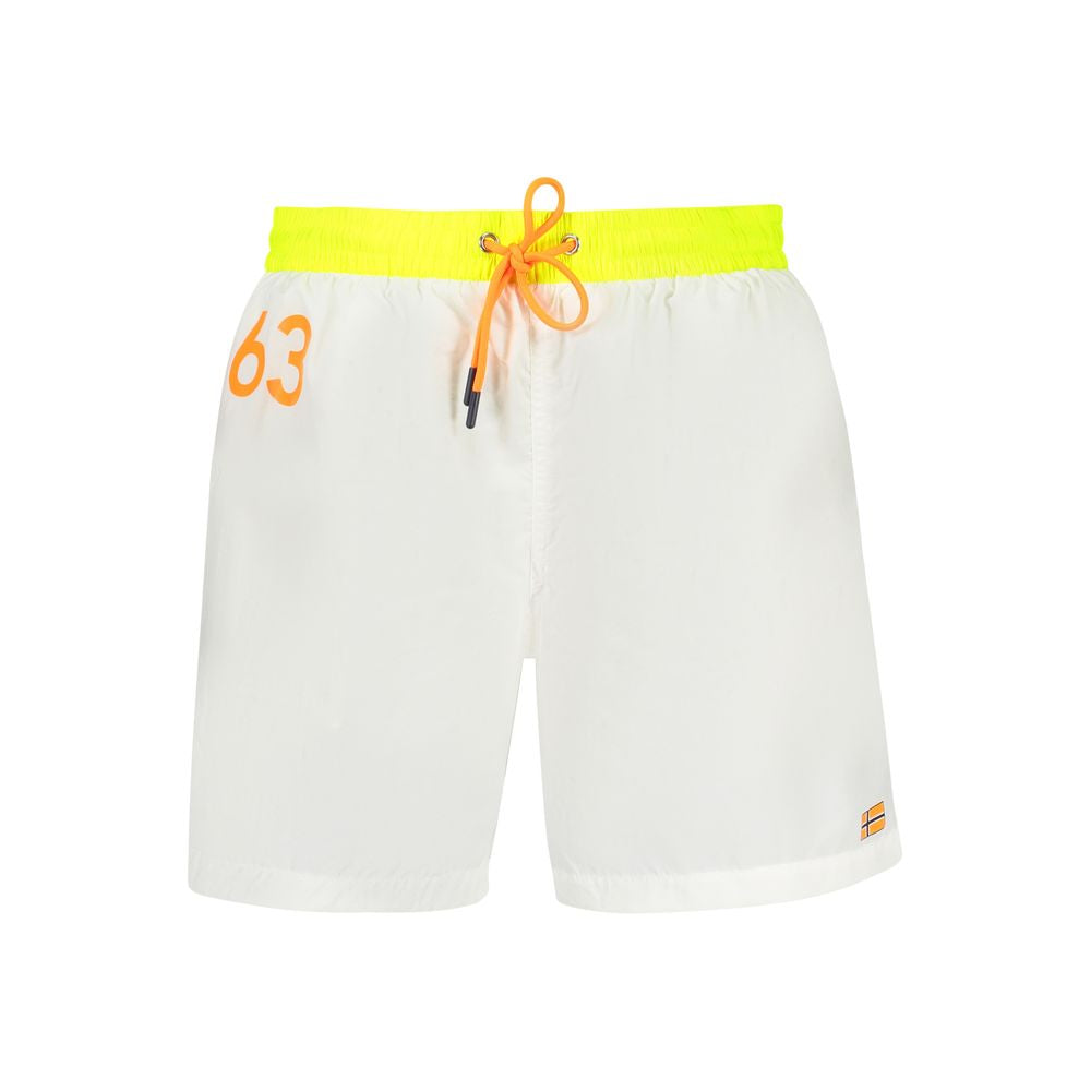 Norway 1963 Bianco Poliammide Mens Swim Boxer