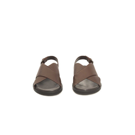 Cerruti 1881 Brown Cowhide Men Sandal