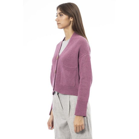 Alpha Studio Multicolor Merino Wool Women Cardigan