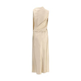 Magda Butrym Cream Silk Casual Dress