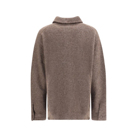 P.A.R.O.S.H. Brown Raccoon Fur Cardigan