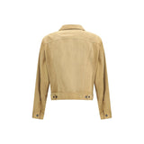 Dsquared² Beige Leather Denim Jacket