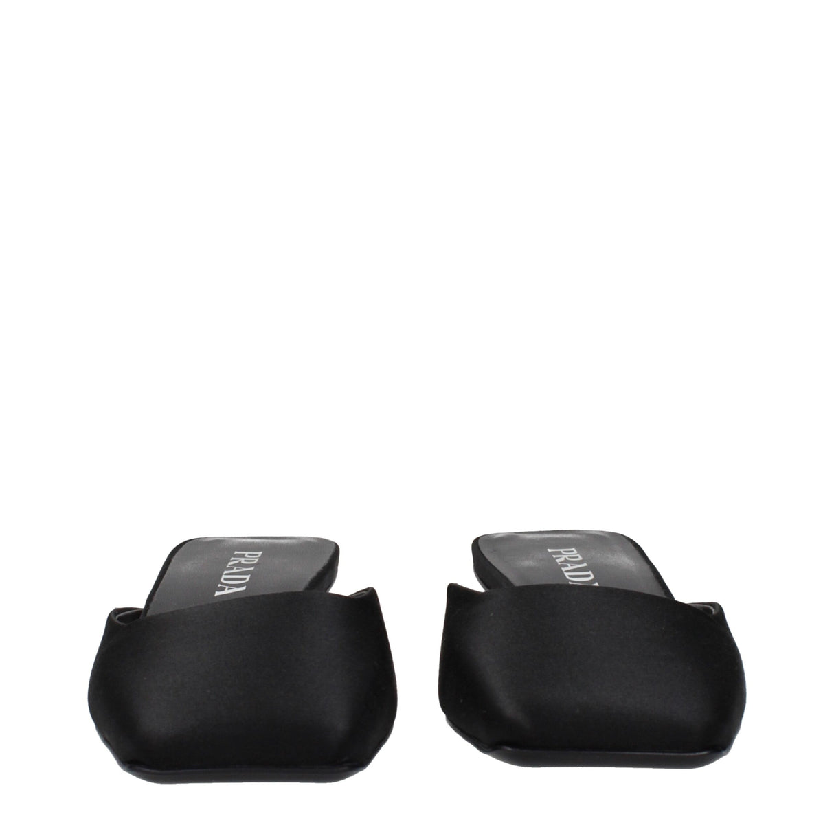 Prada Black Satin Flat Sandals