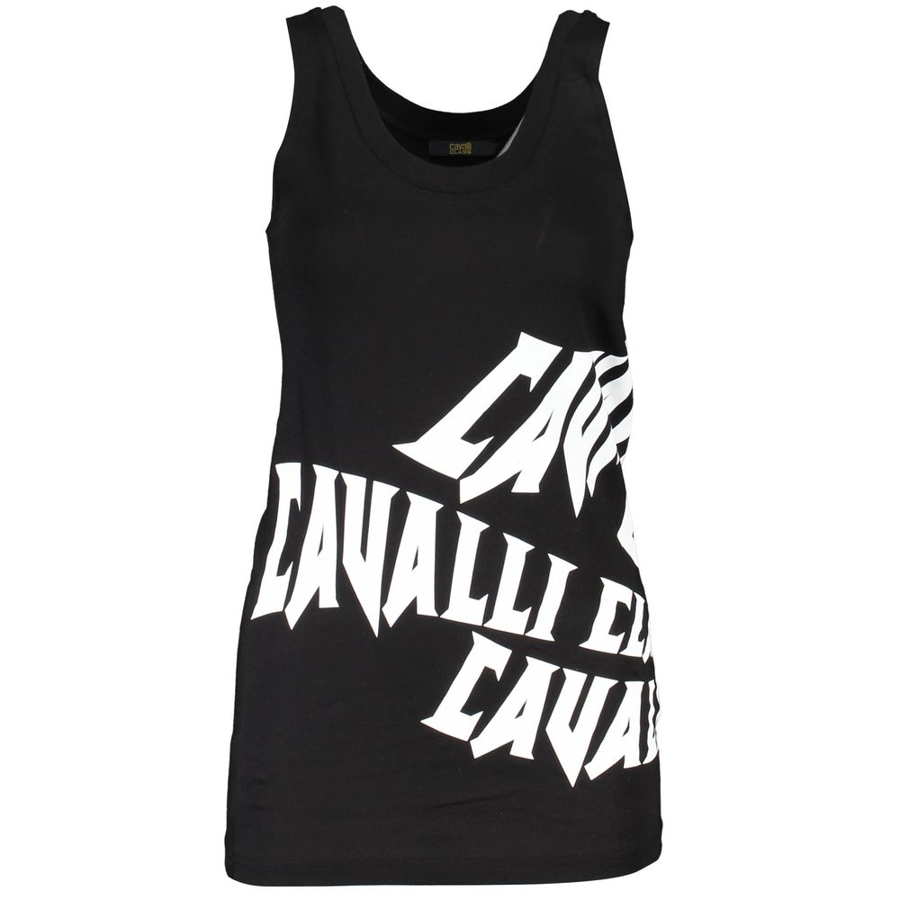 Cavalli Class Black Cotton Women Tank Top