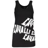 Cavalli Class Black Cotton Women Tank Top