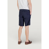 Borghese Blue Cotton Bermuda Shorts