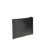 MM6 Black Calf Leather Bos Taurus Clutch Bag