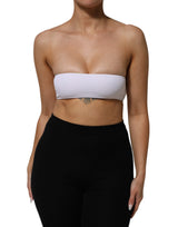 Dolce & Gabbana White Nylon Blend Bandeau Strapless Tube Top