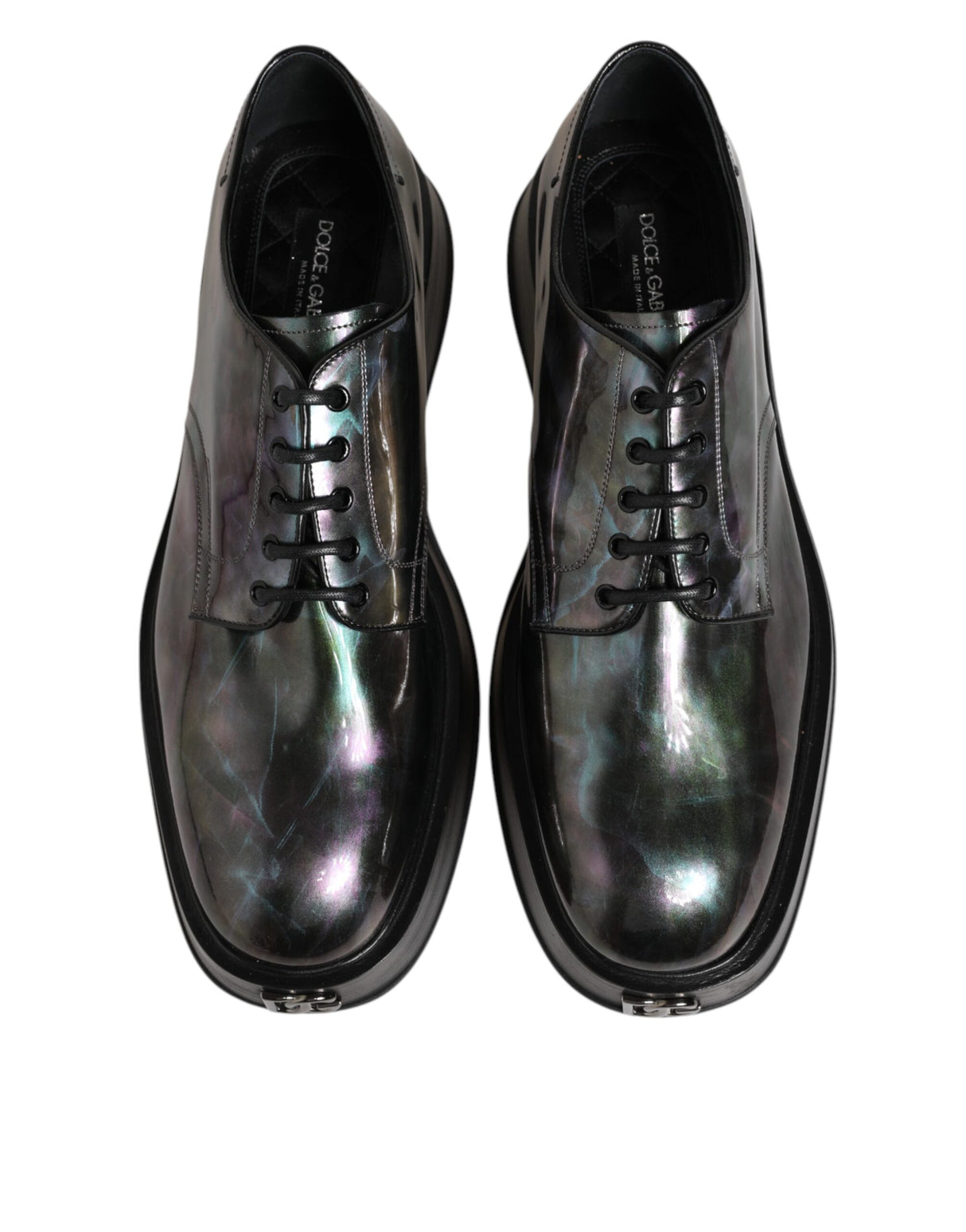 Dolce & Gabbana Multicolor Leather Lace-up Men Formal Derby Shoes