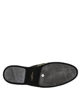 Dolce & Gabbana Black Floral Jacquard Slides Slippers Shoes