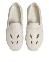 Dolce & Gabbana White Rubber Slides Low Top Sneakers Shoes
