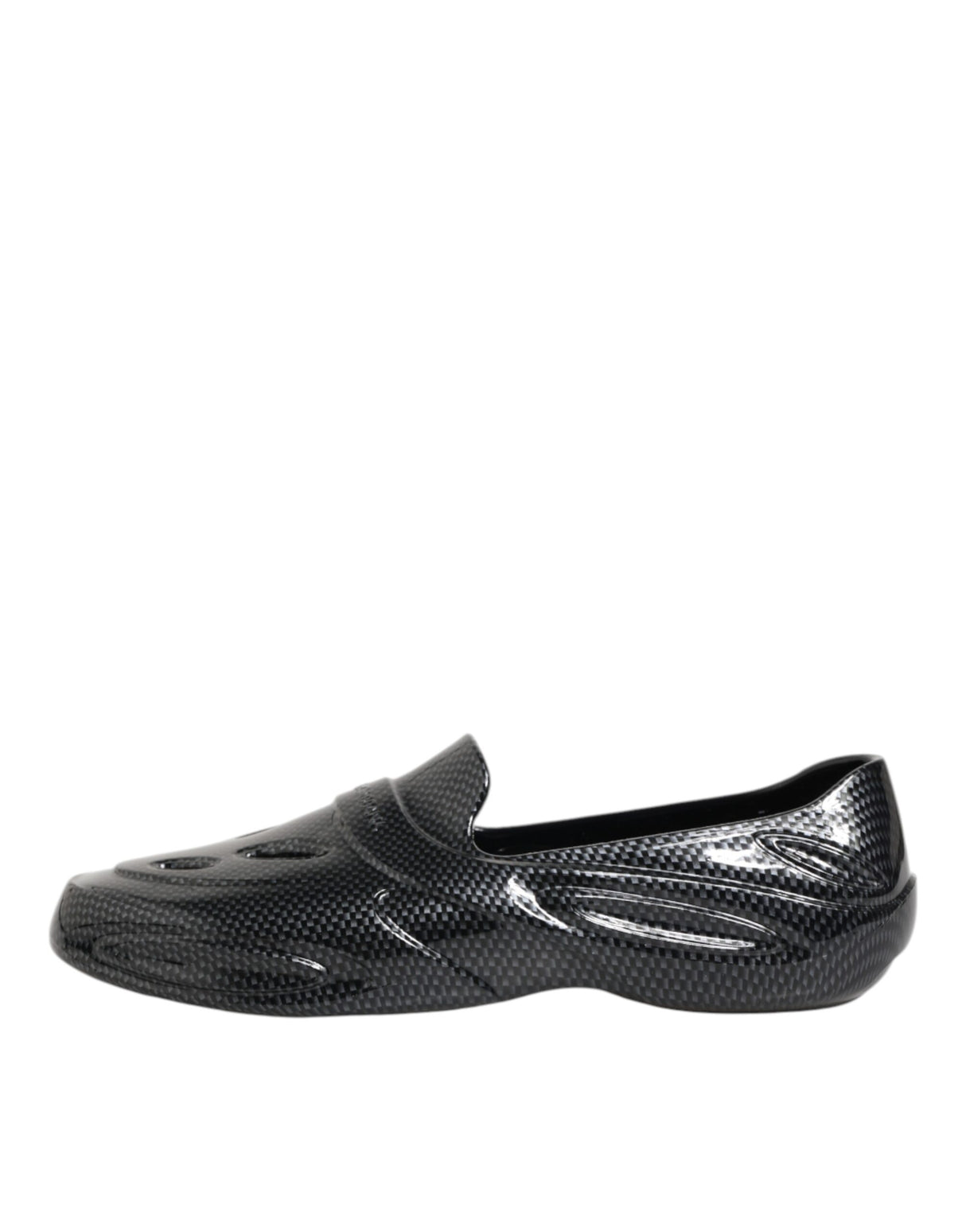 Dolce & Gabbana Black Rubber Slides Low Top Sneakers Shoes