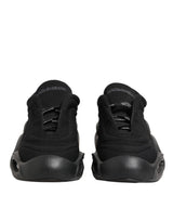 Dolce & Gabbana Black Lace Up Wave Low Top Men Sneaker Shoes