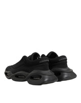Dolce & Gabbana Black Lace Up Wave Low Top Men Sneaker Shoes