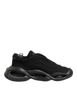 Dolce & Gabbana Black Lace Up Wave Low Top Men Sneaker Shoes