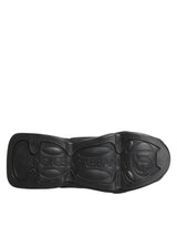 Dolce & Gabbana Black Lace Up Wave Low Top Men Sneaker Shoes