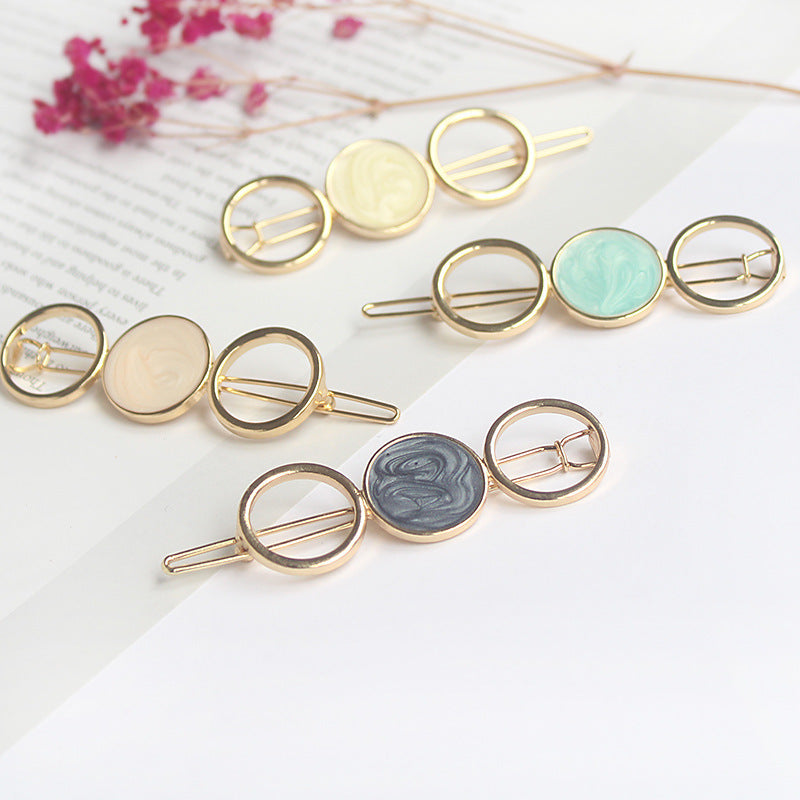 Round Metal Hair Clip Accessories