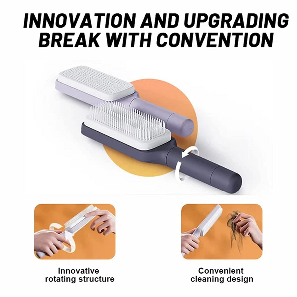Self Cleaning Hairbrush