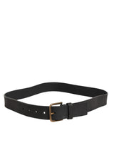 Dolce & Gabbana Black Leather Metal Buckle Classic Men Belt